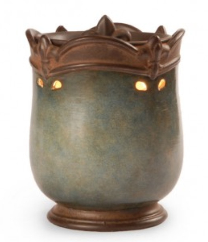 Crown Fleur De Lis Aqua