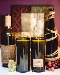 Non-Labeled Soy Wine Bottle Candle